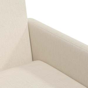 Jídelní židle s koly 2 pcs Béžová 57 x 67 x 95 cm Tkanina - obrázek 7