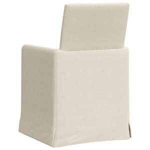 Jídelní židle s koly 2 pcs Béžová 57 x 67 x 95 cm Tkanina - obrázek 6