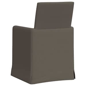 Jídelní židle s koly 2 pcs Světle šedá 57 x 67 x 95 cm Tkanina - obrázek 6