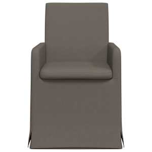 Jídelní židle s koly 2 pcs Světle šedá 57 x 67 x 95 cm Tkanina - obrázek 4