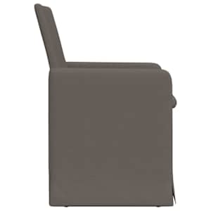 Jídelní židle s koly 2 pcs Světle šedá 57 x 67 x 95 cm Tkanina - obrázek 5
