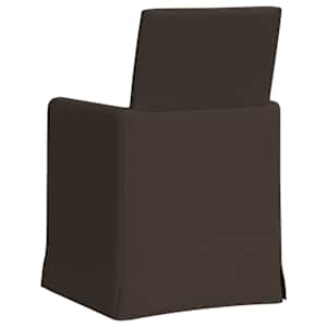 Jídelní židle s koly 2 pcs Tmavě šedá 57 x 67 x 95 cm Tkanina - obrázek 6