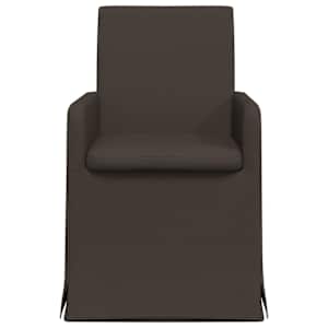 Jídelní židle s koly 2 pcs Tmavě šedá 57 x 67 x 95 cm Tkanina - obrázek 4