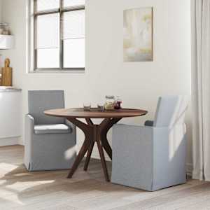 Jídelní židle 2 pcs Světle šedá 57 x 67 x 95 cm textil - obrázek 3