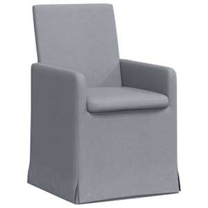 Jídelní židle 2 pcs Světle šedá 57 x 67 x 95 cm textil - obrázek 2