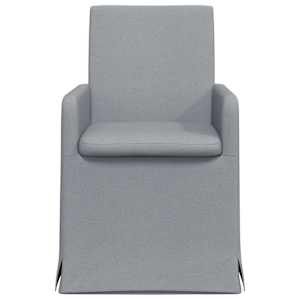 Jídelní židle 2 pcs Světle šedá 57 x 67 x 95 cm textil - obrázek 4