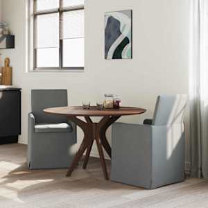 Jídelní židle 2 pcs Tmavě šedá 57 x 67 x 95 cm textil - obrázek 3