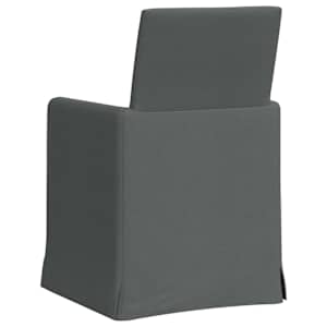 Jídelní židle 2 pcs Tmavě šedá 57 x 67 x 95 cm textil - obrázek 6