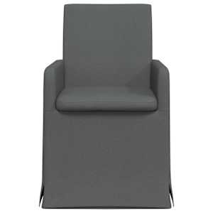 Jídelní židle 2 pcs Tmavě šedá 57 x 67 x 95 cm textil - obrázek 4