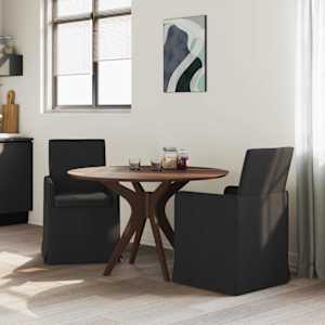 Jídelní židle 2 pcs Černá 57 x 67 x 95 cm textil - obrázek 3