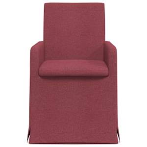 Jídelní židle 2 pcs vínová červená 57 x 67 x 95 cm textil - obrázek 4
