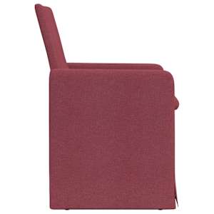 Jídelní židle 2 pcs vínová červená 57 x 67 x 95 cm textil - obrázek 5