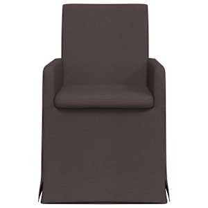 Jídelní židle 2 pcs Tmavě hnědá 57 x 67 x 95 cm textil - obrázek 4