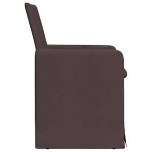 Jídelní židle 2 pcs Tmavě hnědá 57 x 67 x 95 cm textil - obrázek 5