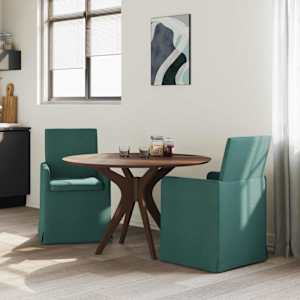 Jídelní židle 2 pcs Tmavě zelená 57 x 67 x 95 cm textil - obrázek 3