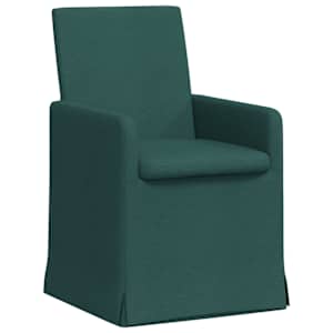 Jídelní židle 2 pcs Tmavě zelená 57 x 67 x 95 cm textil - obrázek 2