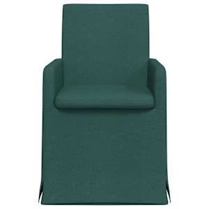 Jídelní židle 2 pcs Tmavě zelená 57 x 67 x 95 cm textil - obrázek 4