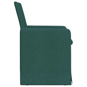 Jídelní židle 2 pcs Tmavě zelená 57 x 67 x 95 cm textil - obrázek 5