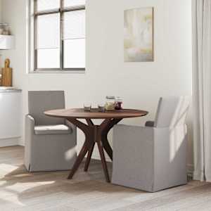Jídelní židle 2 pcs Taupe 57 x 67 x 95 cm textil - obrázek 3