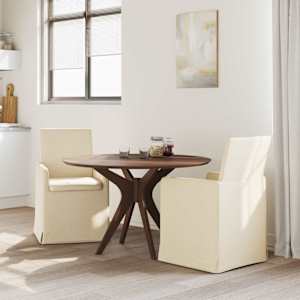 Jídelní židle 2 pcs Krémová 57 x 67 x 95 cm textil - obrázek 3