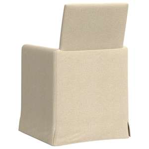 Jídelní židle 2 pcs Krémová 57 x 67 x 95 cm textil - obrázek 6