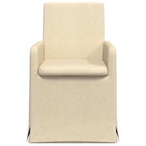Jídelní židle 2 pcs Krémová 57 x 67 x 95 cm textil - obrázek 4