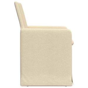 Jídelní židle 2 pcs Krémová 57 x 67 x 95 cm textil - obrázek 5