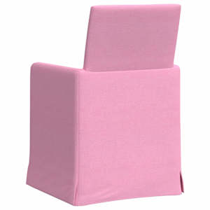 Jídelní židle 2 pcs Růžová 57 x 67 x 95 cm textil - obrázek 6