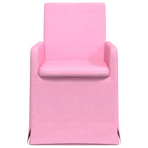 Jídelní židle 2 pcs Růžová 57 x 67 x 95 cm textil - obrázek 4