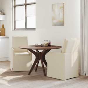 Jídelní židle 2 pcs Béžová 57 x 67 x 98 cm Tkanina - obrázek 3