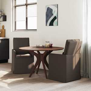 Jídelní židle 2 pcs Tmavě šedá 57 x 67 x 98 cm Tkanina - obrázek 3