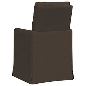 Jídelní židle 2 pcs Tmavě šedá 57 x 67 x 98 cm Tkanina - obrázek 6