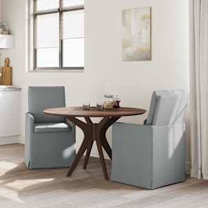 Jídelní židle 2 pcs Světle šedá 57 x 67 x 98 cm textil - obrázek 3