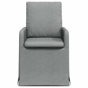 Jídelní židle 2 pcs Světle šedá 57 x 67 x 98 cm textil - obrázek 4