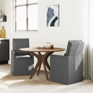 Jídelní židle 2 pcs Tmavě šedá 57 x 67 x 98 cm textil - obrázek 3