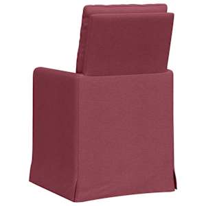 Jídelní židle 2 pcs vínová červená 57 x 67 x 98 cm textil - obrázek 6