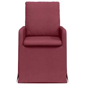 Jídelní židle 2 pcs vínová červená 57 x 67 x 98 cm textil - obrázek 4