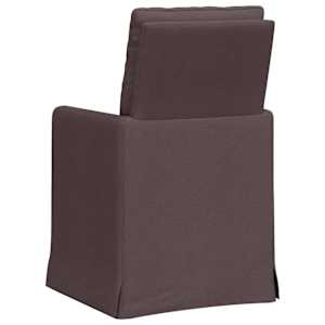 Jídelní židle 2 pcs Tmavě hnědá 57 x 67 x 98 cm textil - obrázek 6