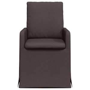 Jídelní židle 2 pcs Tmavě hnědá 57 x 67 x 98 cm textil - obrázek 4