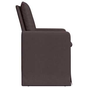 Jídelní židle 2 pcs Tmavě hnědá 57 x 67 x 98 cm textil - obrázek 5