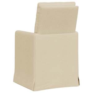 Jídelní židle 2 pcs Krémová 57 x 67 x 98 cm textil - obrázek 6