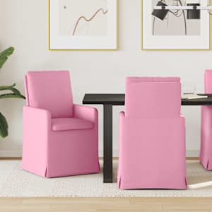 Jídelní židle 2 pcs Růžová 57 x 67 x 98 cm textil - obrázek 1