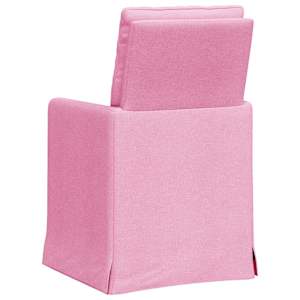 Jídelní židle 2 pcs Růžová 57 x 67 x 98 cm textil - obrázek 6