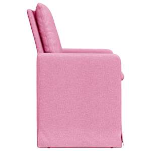 Jídelní židle 2 pcs Růžová 57 x 67 x 98 cm textil - obrázek 5