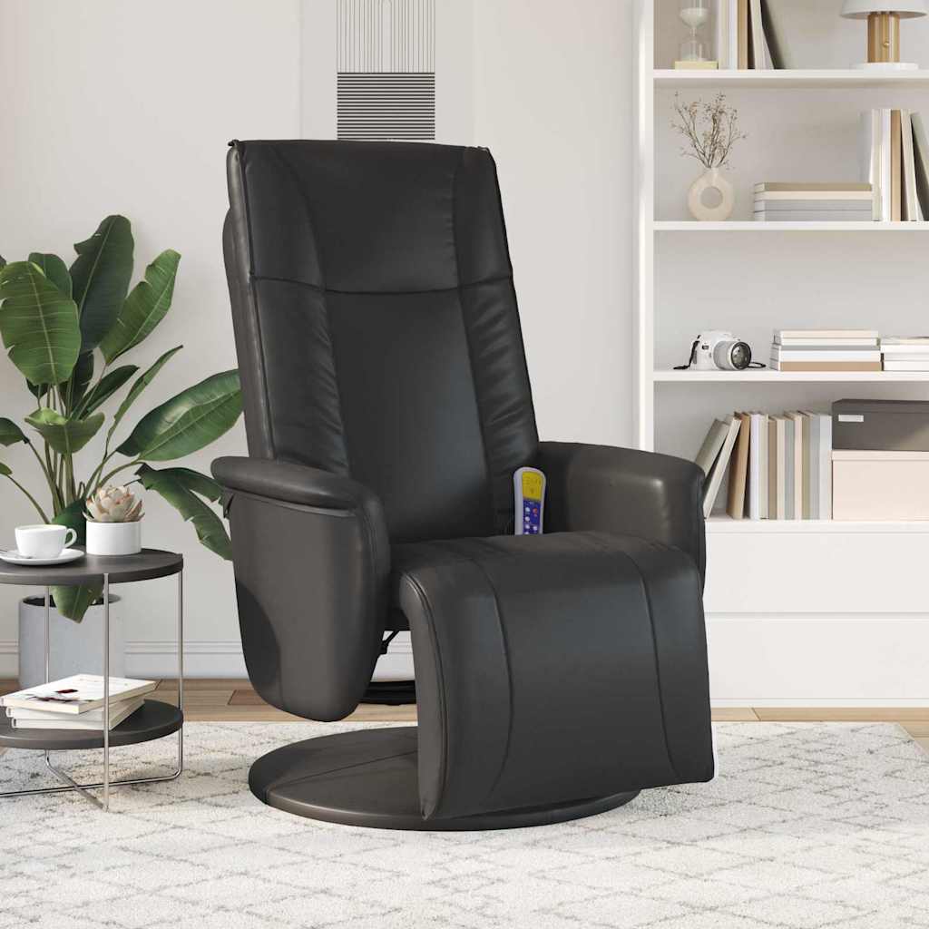 vidaXL Massage Recliner Stoel Zwart 71 x 90 x 105 cm Nep Leer