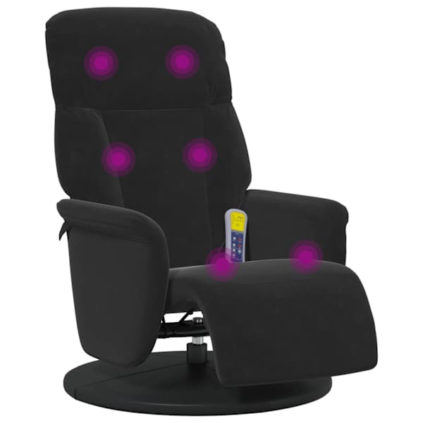 vidaXL Massaažikalletool Must 91 x 71 x 105 cm Samet