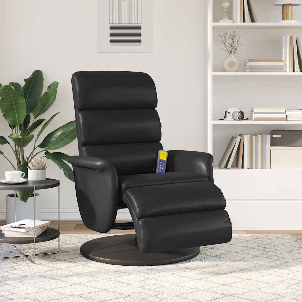 vidaXL Massage Recliner Stoel Zwart 71 x 98 x 106 cm Nep Leer