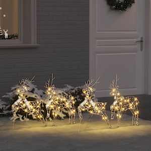 LED Sobové s 80 LED diodami 4 pcs Zlatá PET - obrázek 1