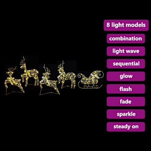 LED Sobové s 40 LED diodami 5 pcs Zlatá PET - obrázek 9
