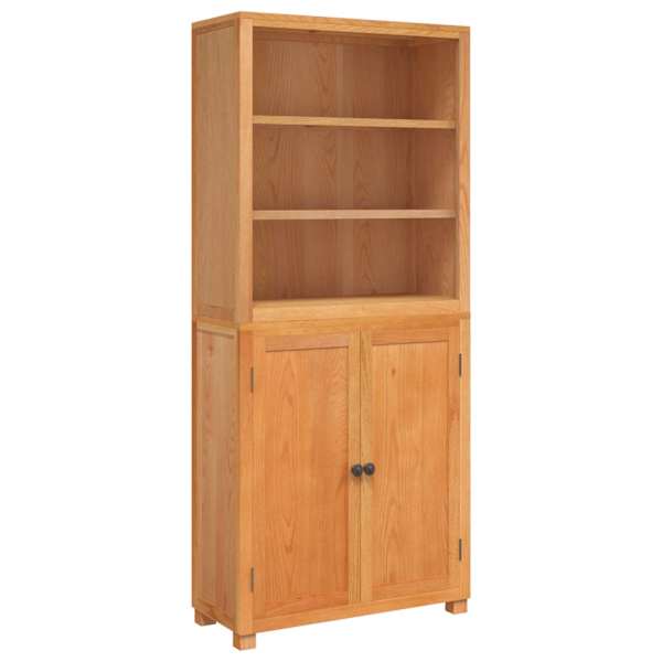 vidaXL K&otilde;rvalkappide komplekt uksega 2 tk Naturaalne 80 x 35 x 185 cm